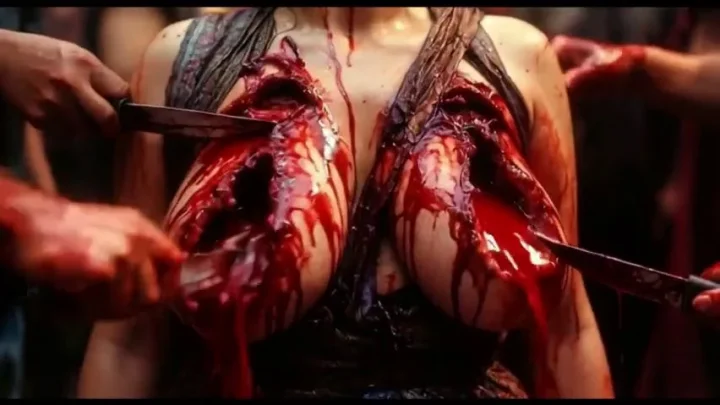 Naked Busty Girl Butchered