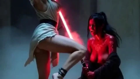 AI Girls Fighting With Plasma Swords