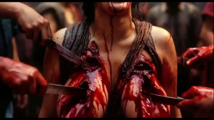 Bloody Female Execution Scene