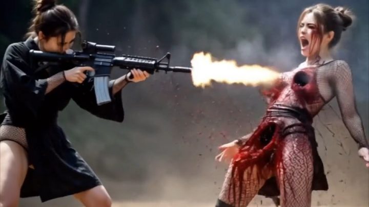 Kunoichi Machine Gun Deaths (AI)