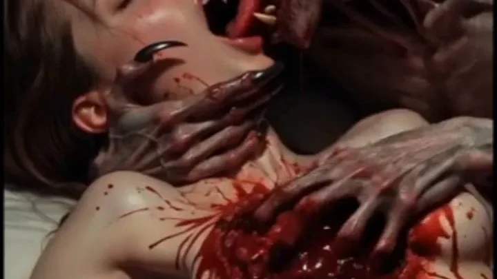 Molesting a teen and eating her AI guro