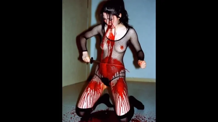Kunoichi Slicing Her Belly Open AI